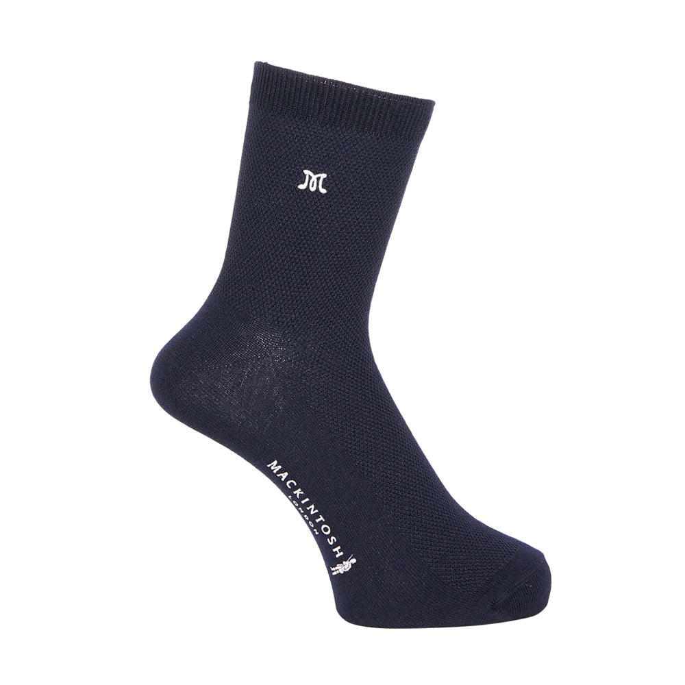 MACKINTOSH LONDON マッキントッシュ ロンドン ソックス カノコロゴ刺繍ハーフ丈 - カジュアルソックス Navy / 25-27 RENOWNINX ONLINE SHOP