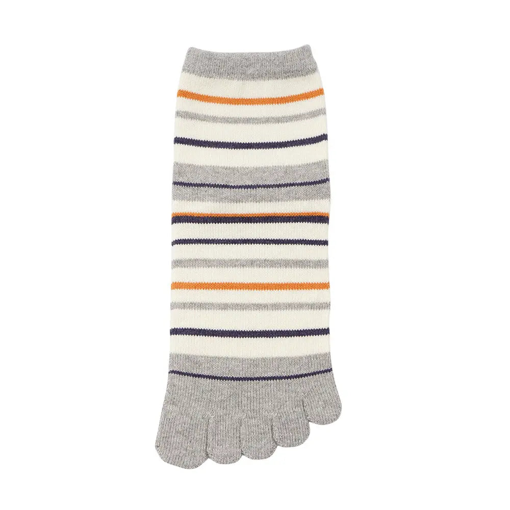Aquascutum アクアスキュータム ニューライン ソックス 5本指マルチボーダーショート - カジュアルソックス Gray / 27-29 RENOWNINX ONLINE SHOP