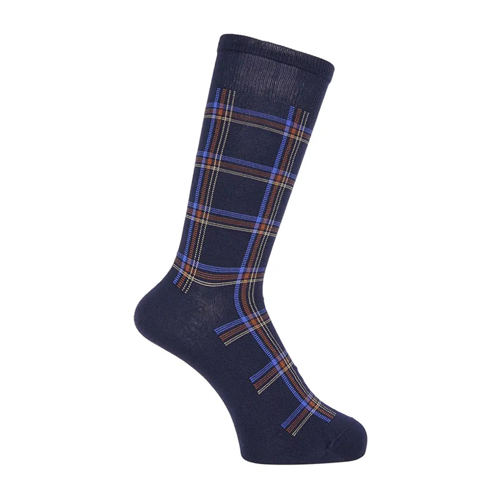 Aquascutum アクアスキュータム ソックス ソフトテンションクラブチェック - カジュアルソックス Navy / 27-29 RENOWNINX ONLINE SHOP