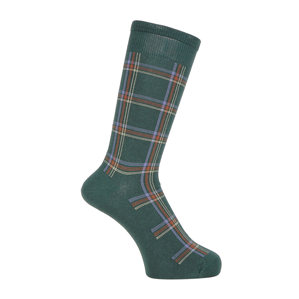 Aquascutum アクアスキュータム ソックス ソフトテンションクラブチェック - カジュアルソックス Dark Green / 27-29 RENOWNINX ONLINE SHOP