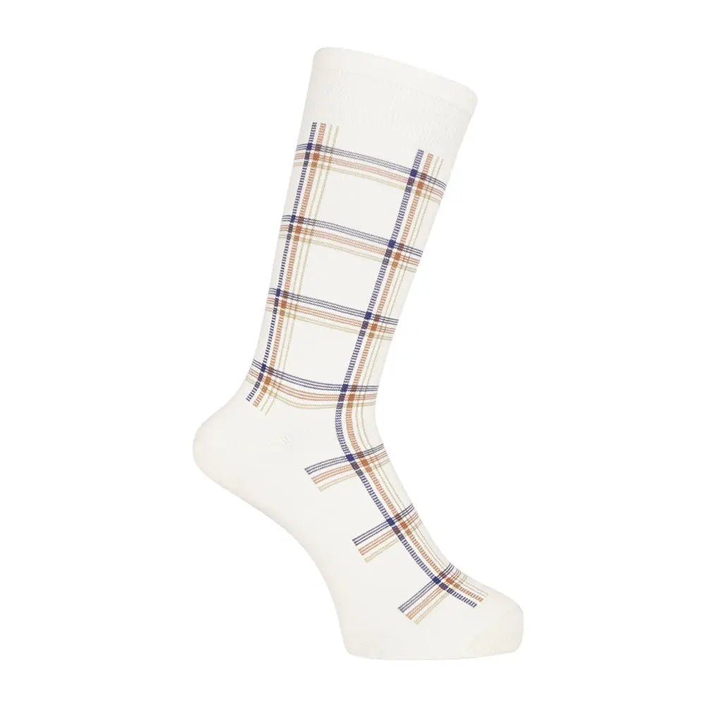 Aquascutum アクアスキュータム ソックス ソフトテンションクラブチェック - カジュアルソックス Beige / 27-29 RENOWNINX ONLINE SHOP