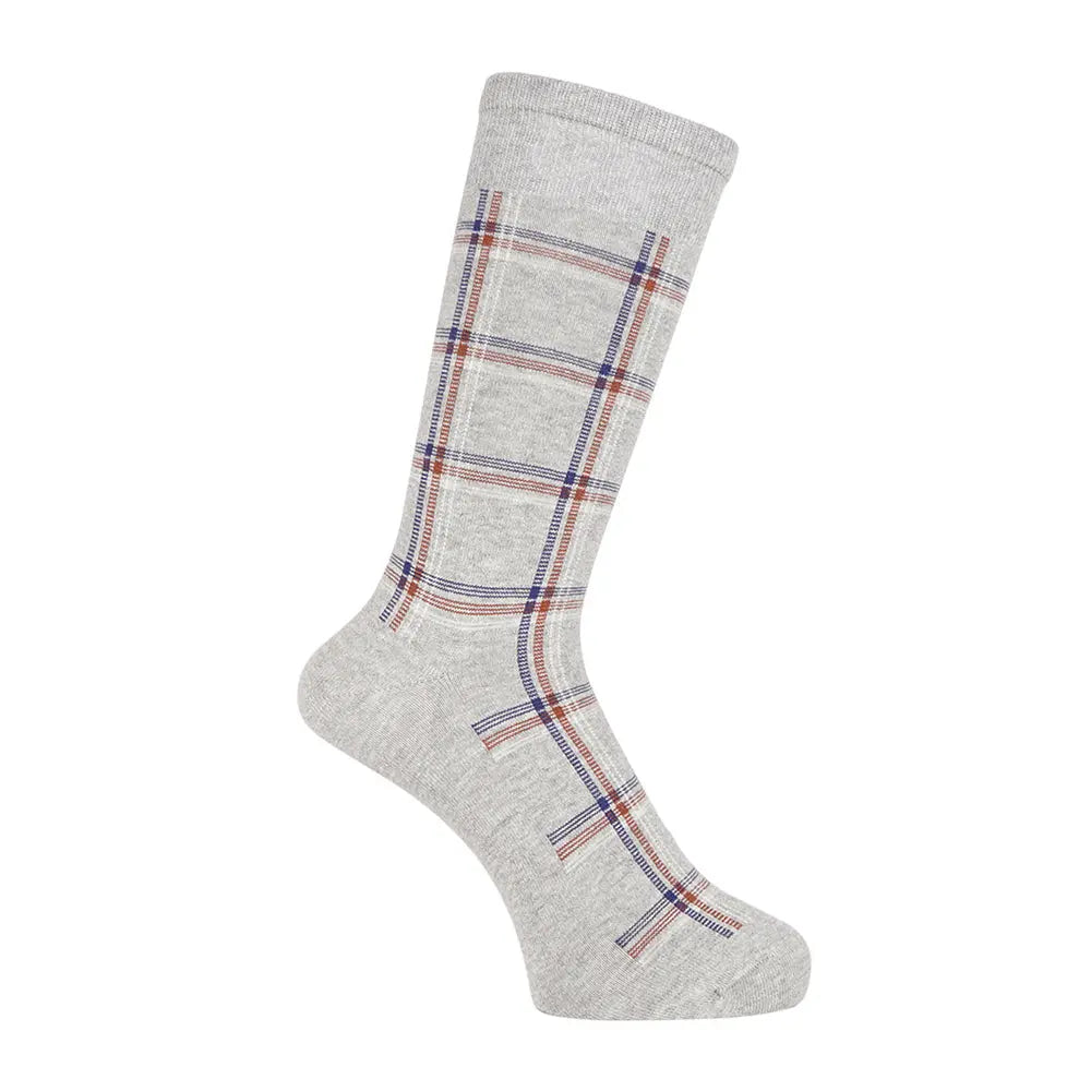 Aquascutum アクアスキュータム ソックス ソフトテンションクラブチェック - カジュアルソックス Gray / 27-29 RENOWNINX ONLINE SHOP