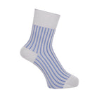 Aquascutum アクアスキュータム ソックス ソフトテンションストライプハーフ丈 - カジュアルソックス Light Gray / 24-26 RENOWNINX ONLINE SHOP