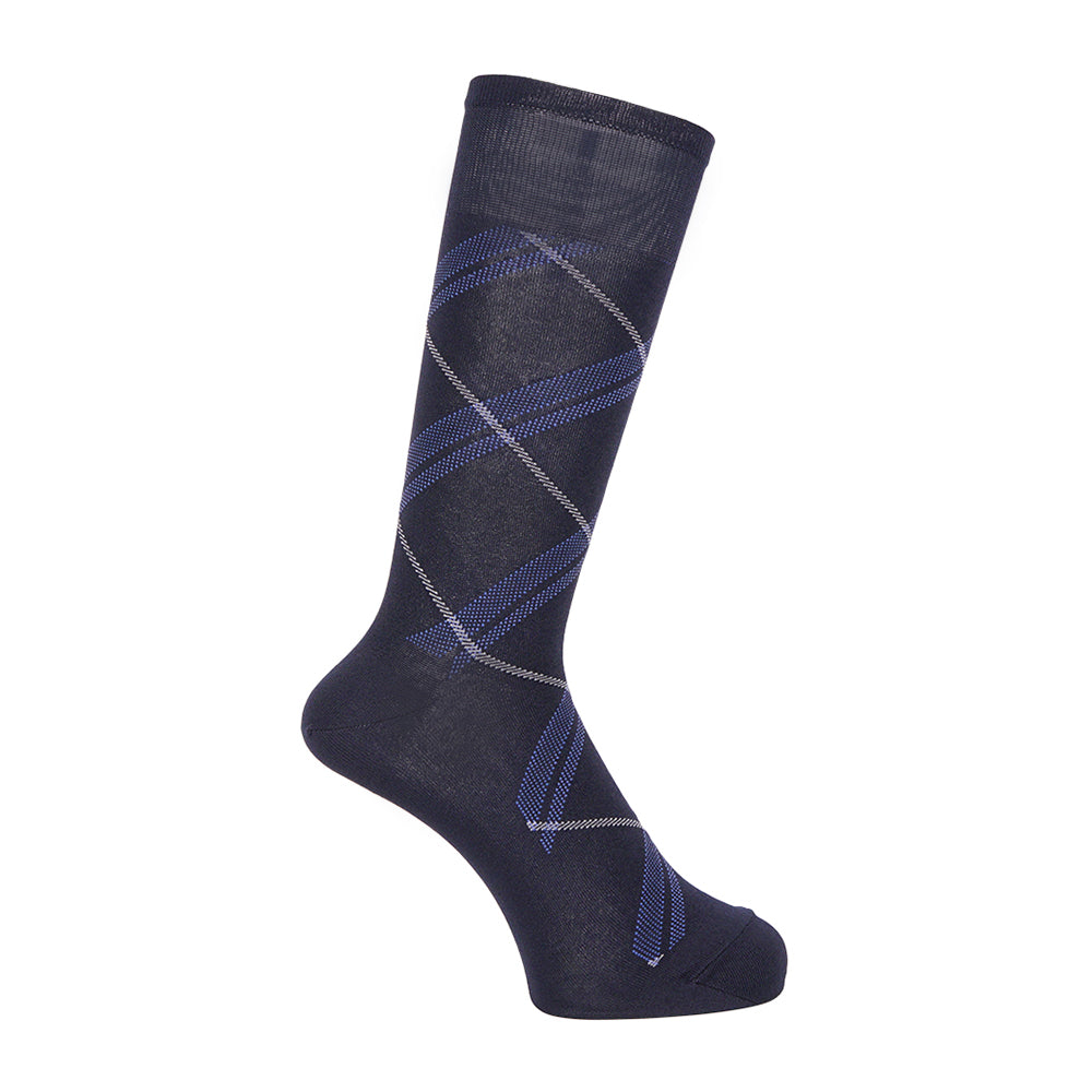 Aquascutum アクアスキュータム ソックス クールダイヤチェック - カジュアルソックス Navy / 24-26 RENOWNINX ONLINE SHOP