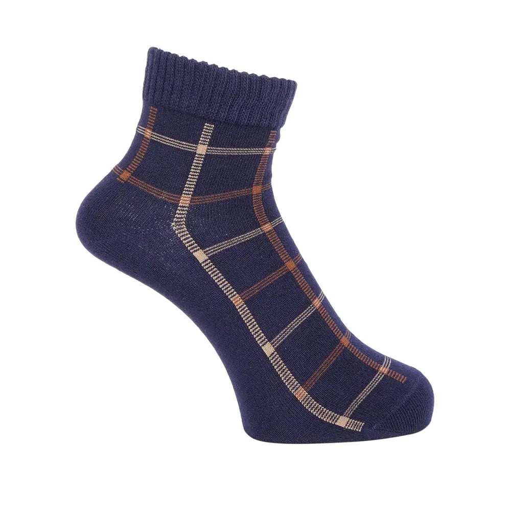 Aquascutum アクアスキュータム ソックス リッチェルウインドーペーン ショート - カジュアルソックス Navy / 24-26 RENOWNINX ONLINE SHOP