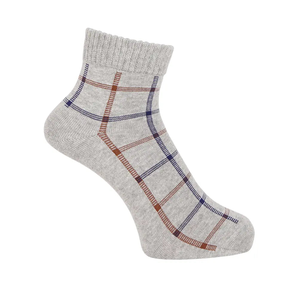 Aquascutum アクアスキュータム ソックス リッチェルウインドーペーン ショート - カジュアルソックス Gray / 24-26 RENOWNINX ONLINE SHOP