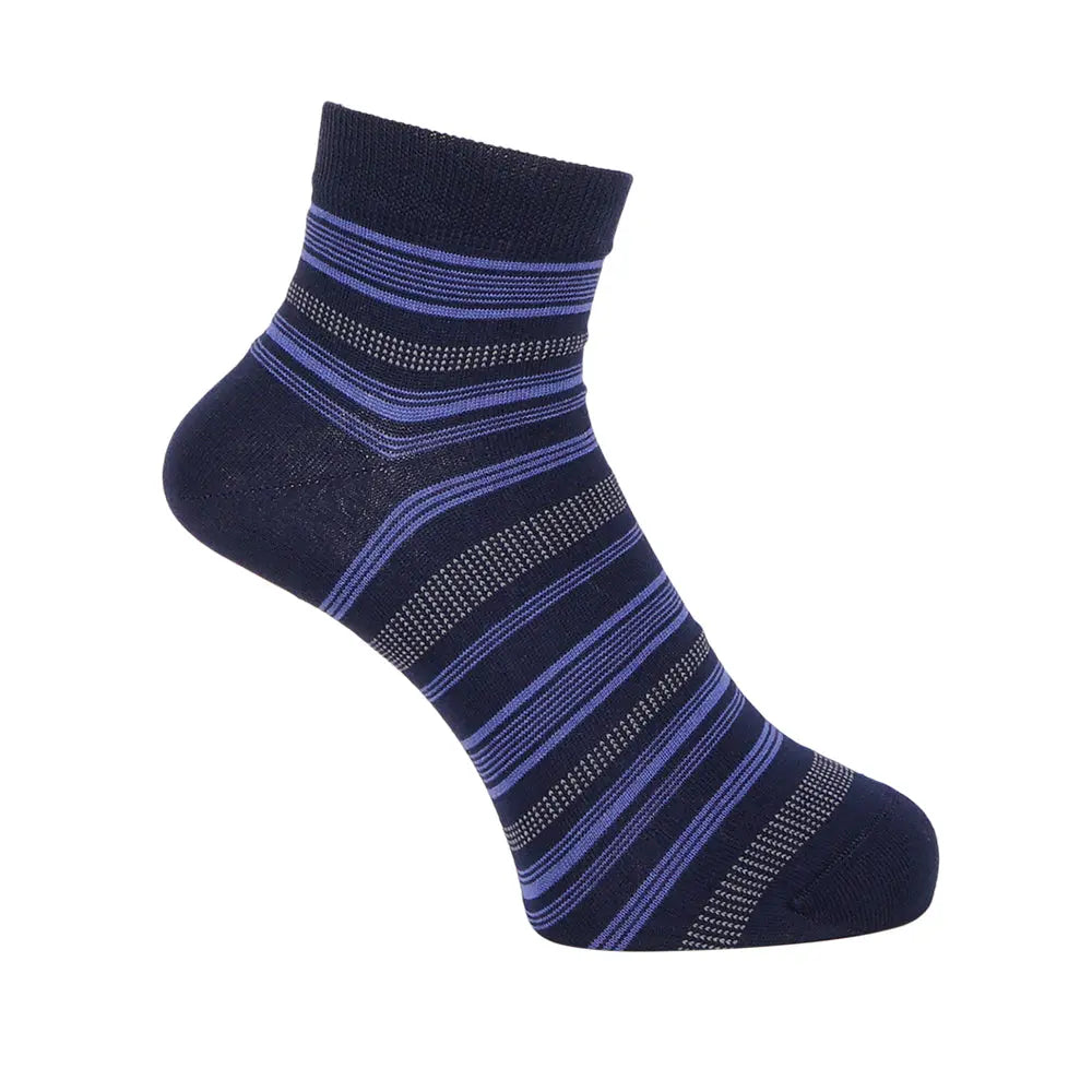 Aquascutum アクアスキュータム ソックス ソフトテンションボーダー ショート - カジュアルソックス Navy / 24-26 RENOWNINX ONLINE SHOP