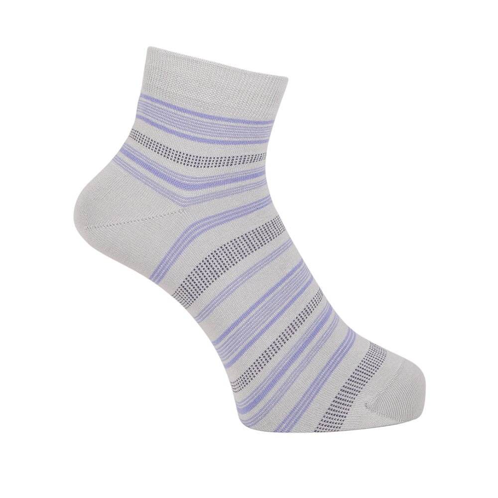 Aquascutum アクアスキュータム ソックス ソフトテンションボーダー ショート - カジュアルソックス Light Gray / 24-26 RENOWNINX ONLINE SHOP