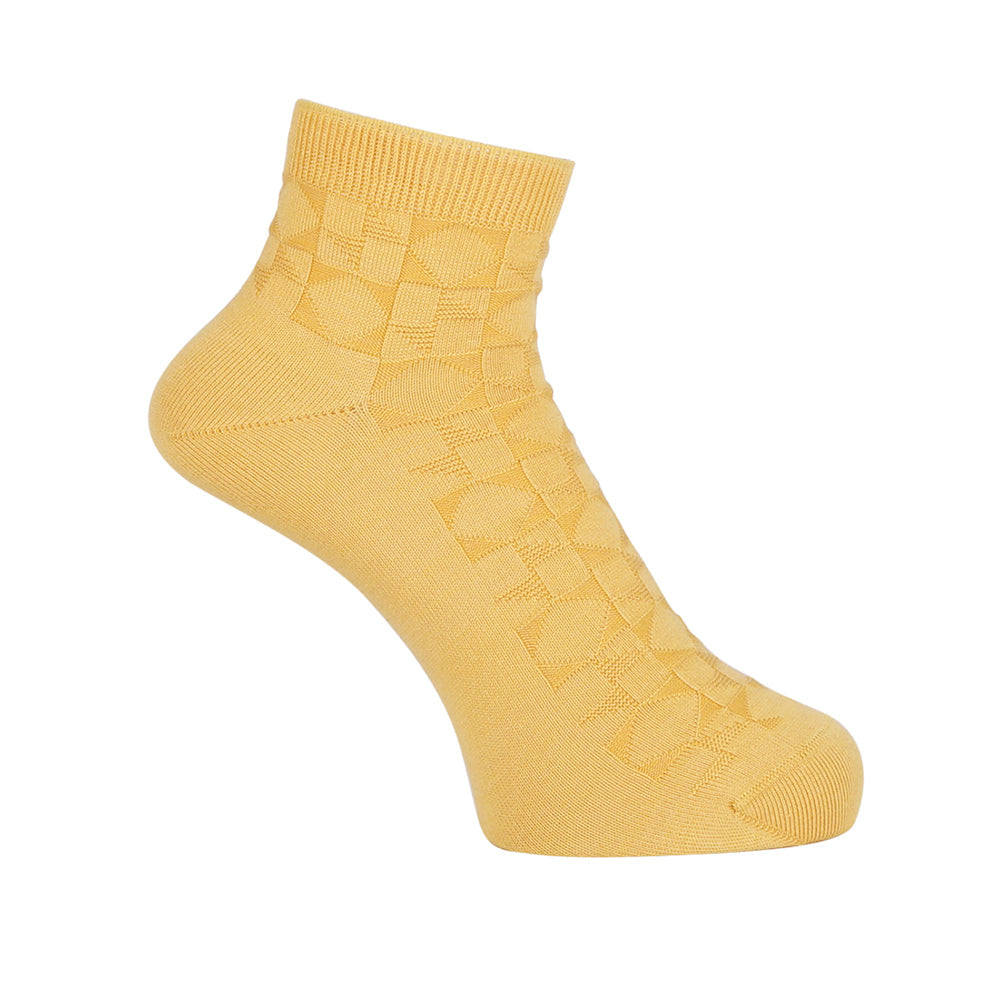 Aquascutum アクアスキュータム ソックス ソフトテンション幾何 ショート - カジュアルソックス Light Yellow / 24-26 RENOWNINX ONLINE SHOP