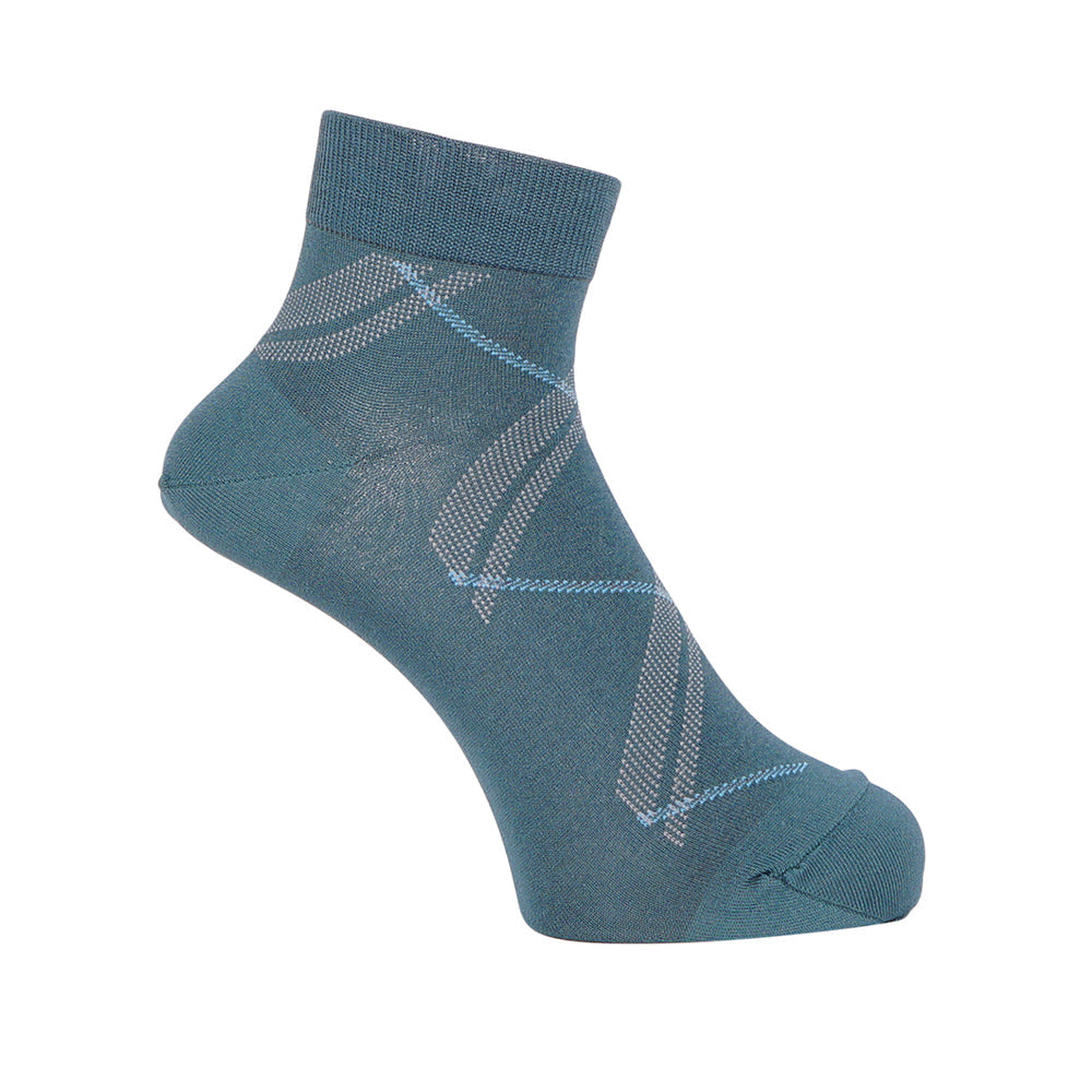 Aquascutum アクアスキュータム ソックス クールダイヤチェックショート - カジュアルソックス Green / 24-26 RENOWNINX ONLINE SHOP