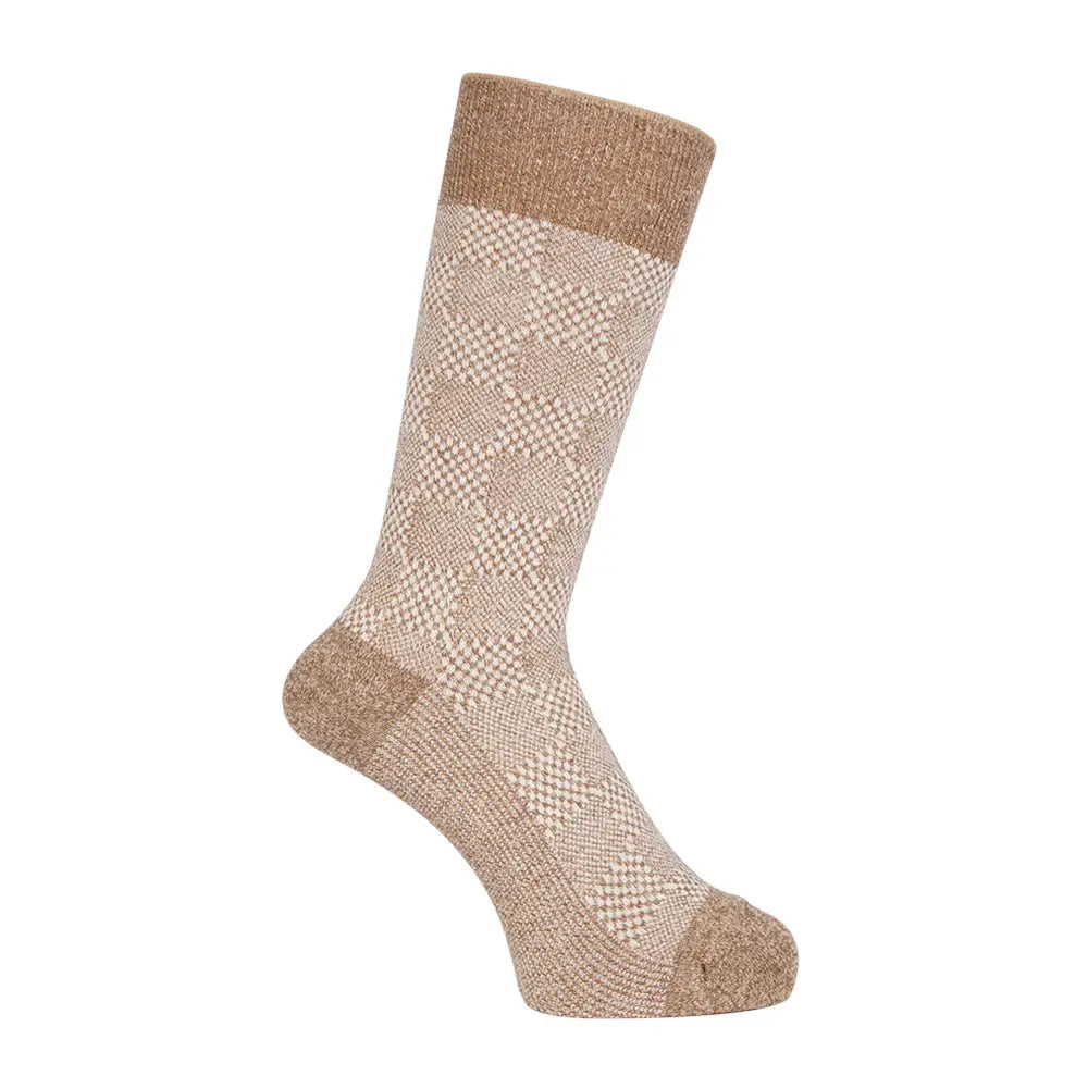 Aquascutum アクアスキュータム ソックス ゴムなし 綿麻ジャガード - カジュアルソックス Brown / 24-26 RENOWNINX ONLINE SHOP