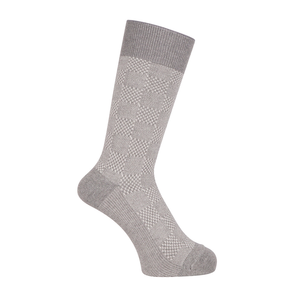 Aquascutum アクアスキュータム ソックス ゴムなし 綿麻ジャガード - カジュアルソックス Gray / 24-26 RENOWNINX ONLINE SHOP