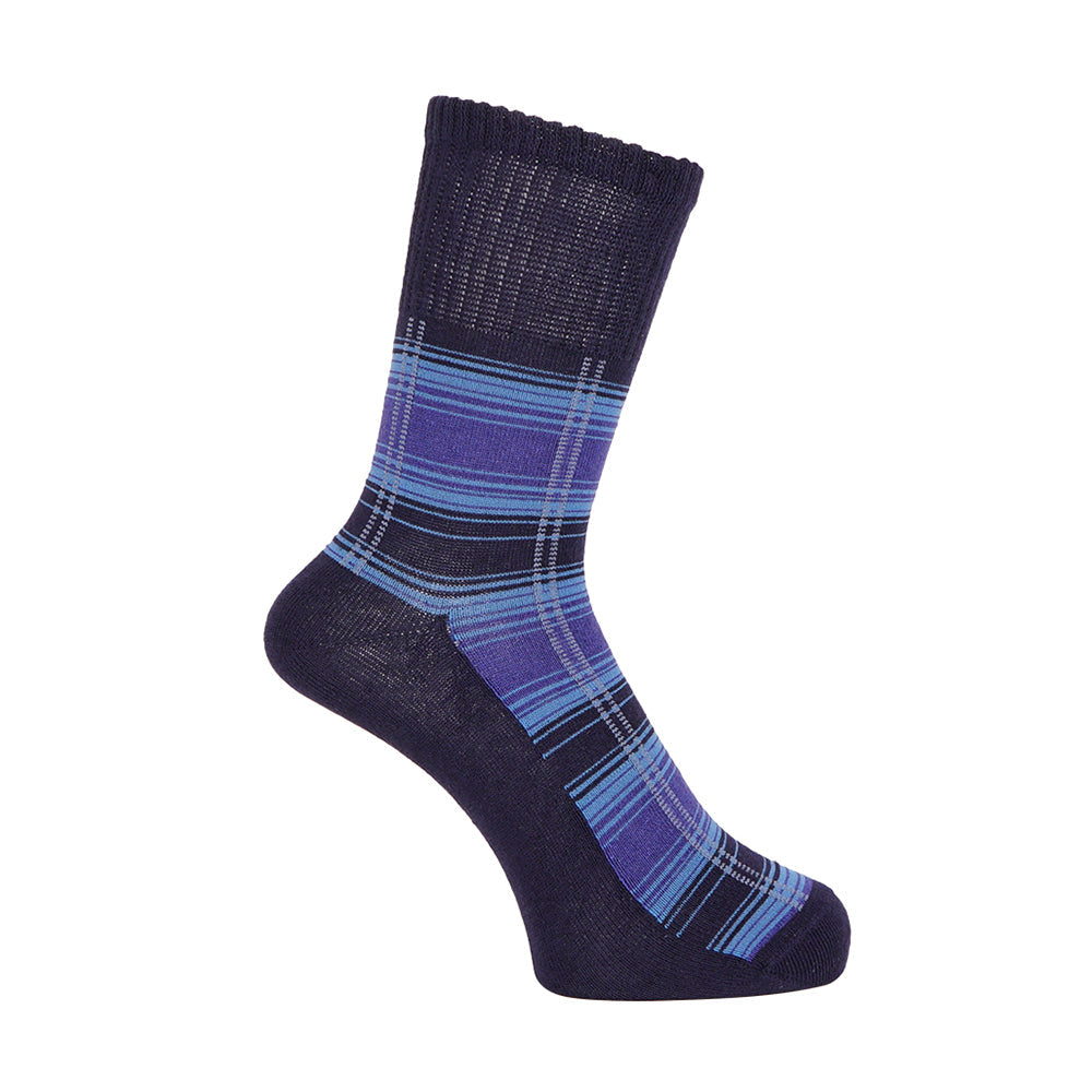 Aquascutum アクアスキュータム ソックス リッチェルグラデチェック - カジュアルソックス Navy / 24-26 RENOWNINX ONLINE SHOP