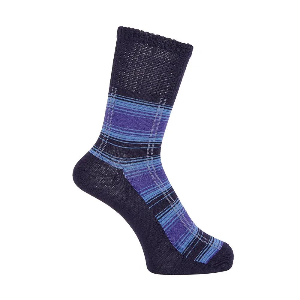 Aquascutum アクアスキュータム ソックス リッチェルグラデチェック - カジュアルソックス Navy / 24-26 RENOWNINX ONLINE SHOP