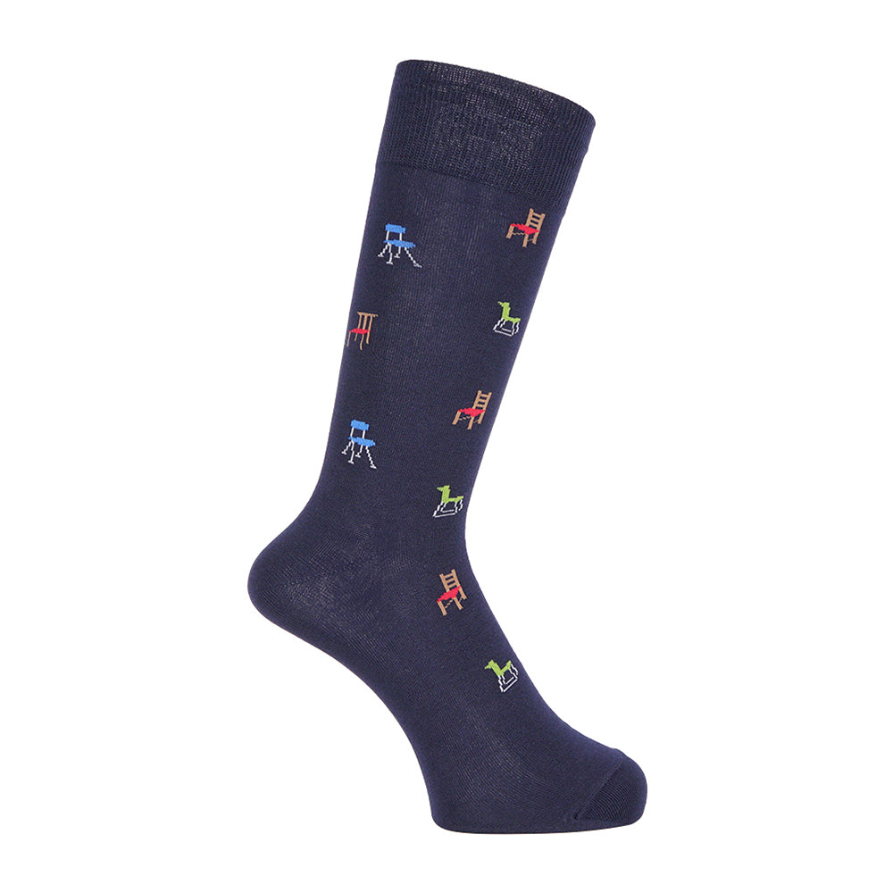 Aquascutum アクアスキュータム ニューライン ソックス チェア - カジュアルソックス Navy / 25-27 RENOWNINX ONLINE SHOP