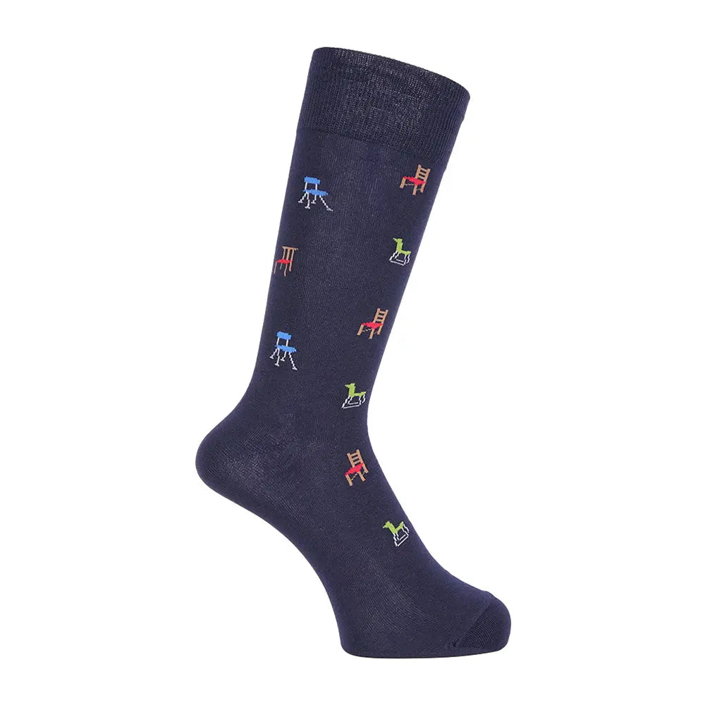 Aquascutum アクアスキュータム ニューライン ソックス チェア - カジュアルソックス Navy / 25-27 RENOWNINX ONLINE SHOP