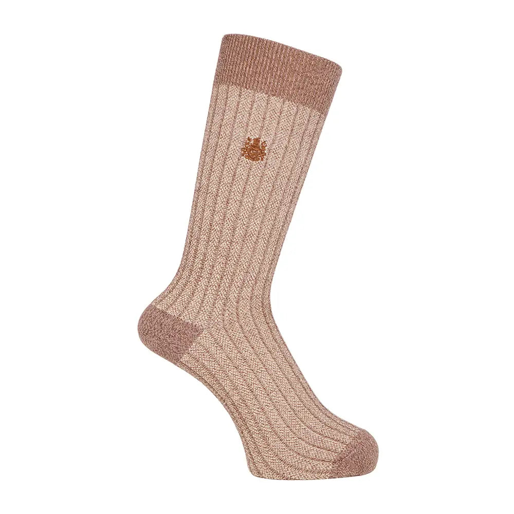 Aquascutum アクアスキュータム ソックス ストライプ刺繍 - カジュアルソックス Beige / 25-27 RENOWNINX ONLINE SHOP