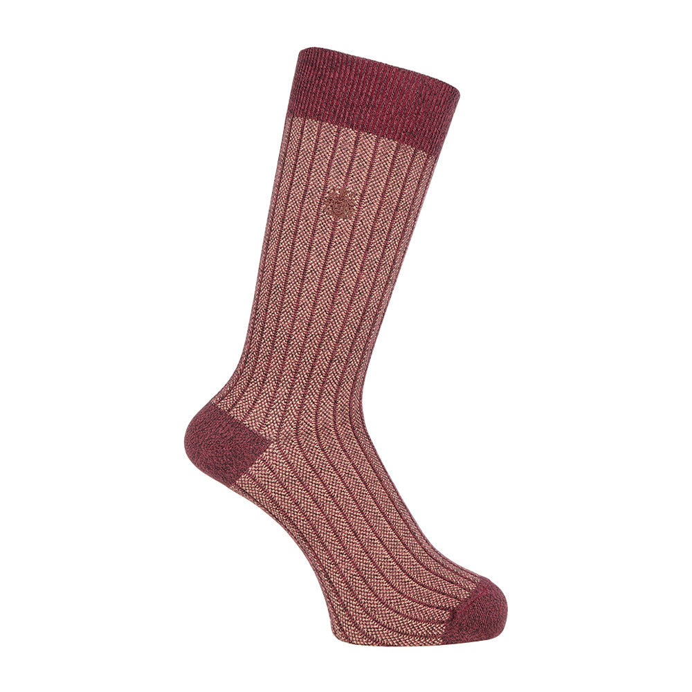 Aquascutum アクアスキュータム ソックス ストライプ刺繍 - カジュアルソックス Dark Brown / 25-27 RENOWNINX ONLINE SHOP