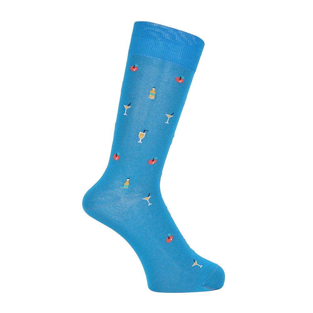 Aquascutum アクアスキュータム ニューライン ソックス サイダー - カジュアルソックス Blue / 25-27 RENOWNINX ONLINE SHOP