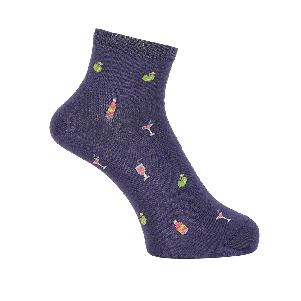 Aquascutum アクアスキュータム ニューライン ソックス サイダーショート - カジュアルソックス Navy / 27-29 RENOWNINX ONLINE SHOP