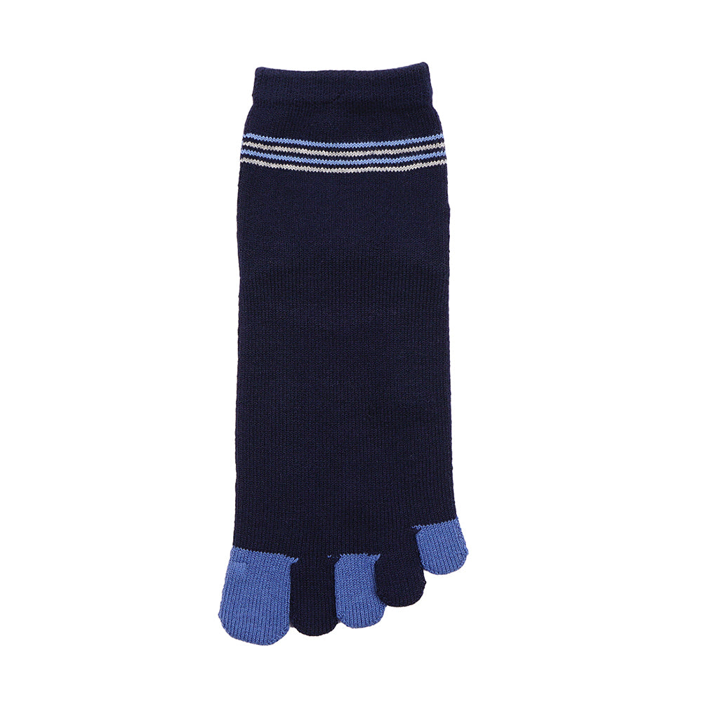 Aquascutum アクアスキュータム ニューライン ソックス 5本指 トップボーダーショート - カジュアルソックス Navy / 25-27 RENOWNINX ONLINE SHOP