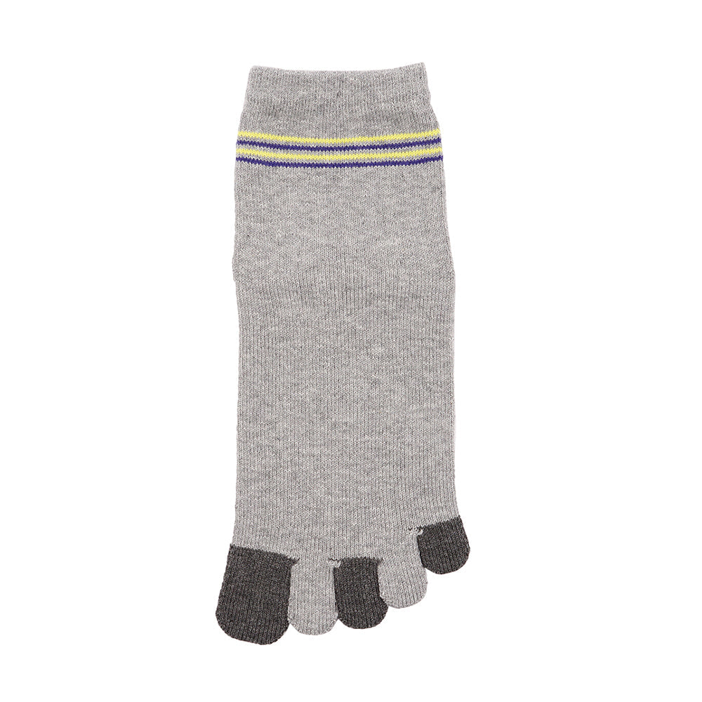 Aquascutum アクアスキュータム ニューライン ソックス 5本指 トップボーダーショート - カジュアルソックス Gray / 25-27 RENOWNINX ONLINE SHOP