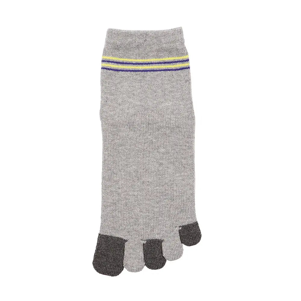 Aquascutum アクアスキュータム ニューライン ソックス 5本指 トップボーダーショート - カジュアルソックス Gray / 25-27 RENOWNINX ONLINE SHOP