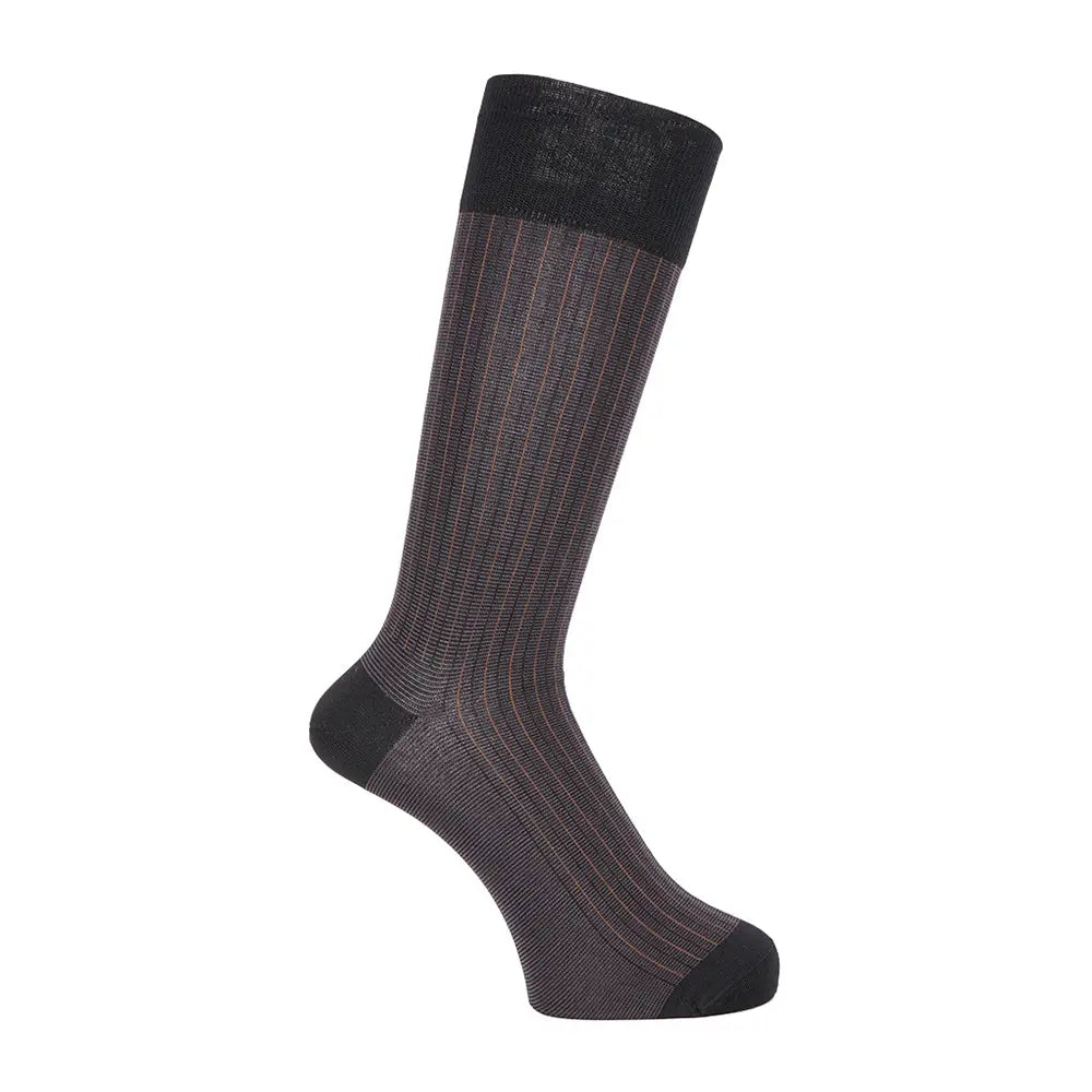 Aquascutum アクアスキュータム ニューライン ソックス スムース&フィットストライプ - ビジネスソックス Black / 25-27 RENOWNINX ONLINE SHOP