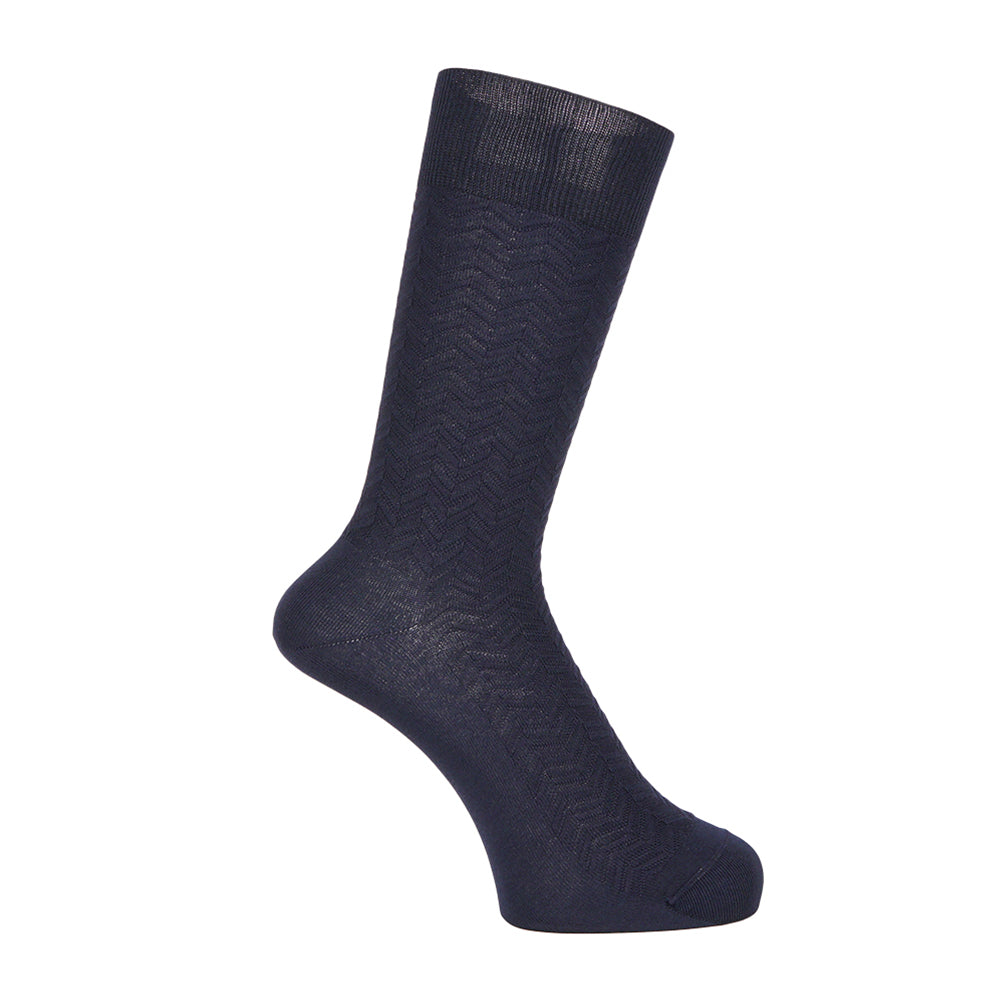 Aquascutum アクアスキュータム ソックス ヘリンボーンリンクス - ビジネスソックス Navy / 25-27 RENOWNINX ONLINE SHOP