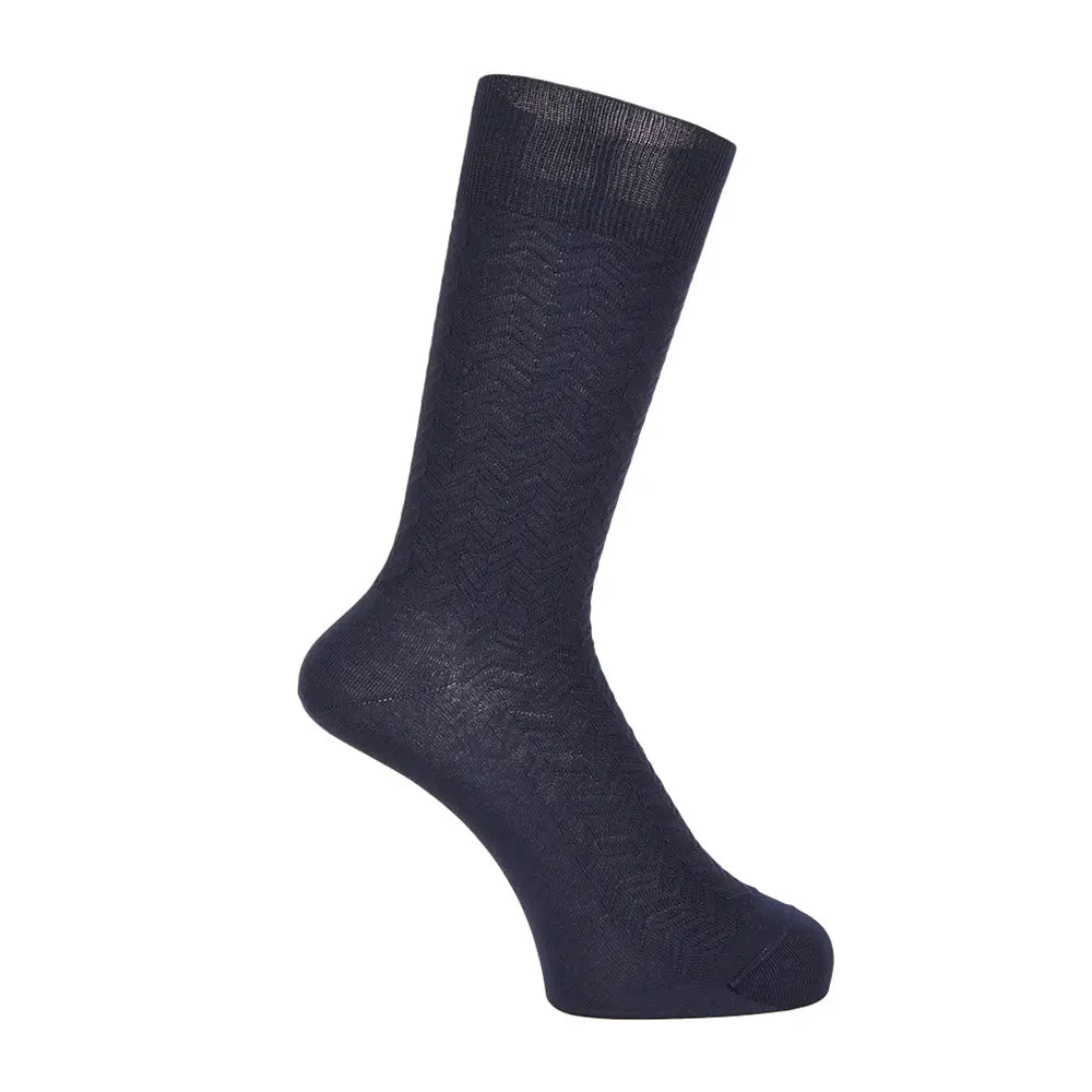 Aquascutum アクアスキュータム ソックス ヘリンボーンリンクス - ビジネスソックス Navy / 25-27 RENOWNINX ONLINE SHOP