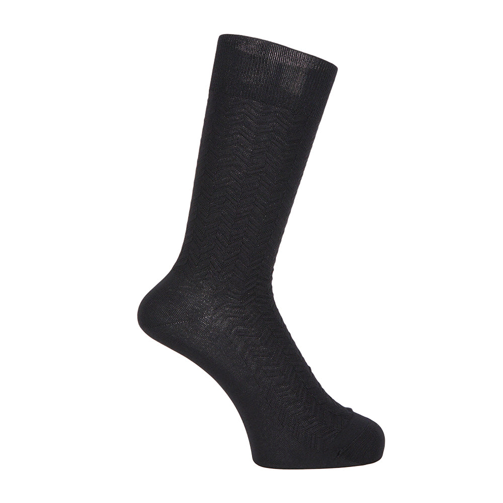 Aquascutum アクアスキュータム ソックス ヘリンボーンリンクス - ビジネスソックス Black / 25-27 RENOWNINX ONLINE SHOP