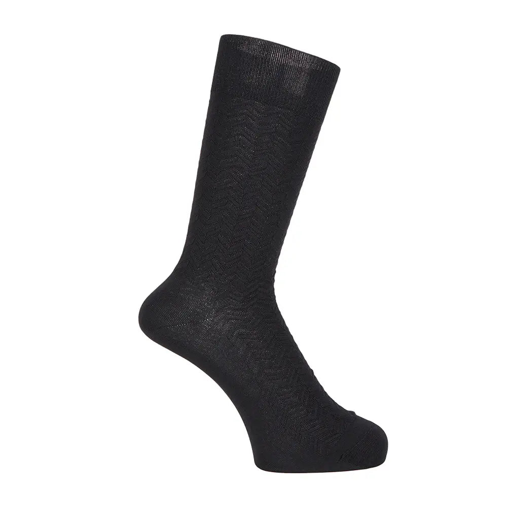 Aquascutum アクアスキュータム ソックス ヘリンボーンリンクス - ビジネスソックス Black / 25-27 RENOWNINX ONLINE SHOP