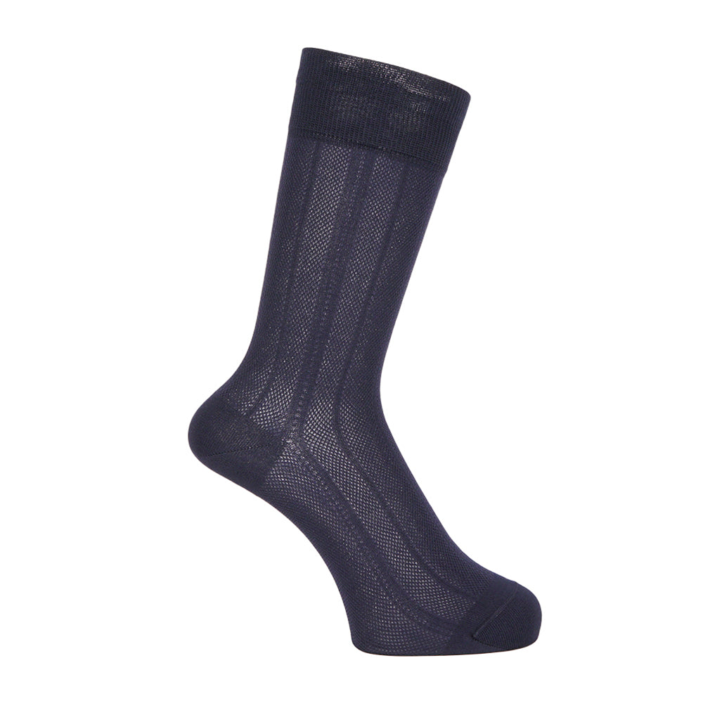 Aquascutum アクアスキュータム ソックス 強撚メッシュ - ビジネスソックス Navy / 27-29 RENOWNINX ONLINE SHOP