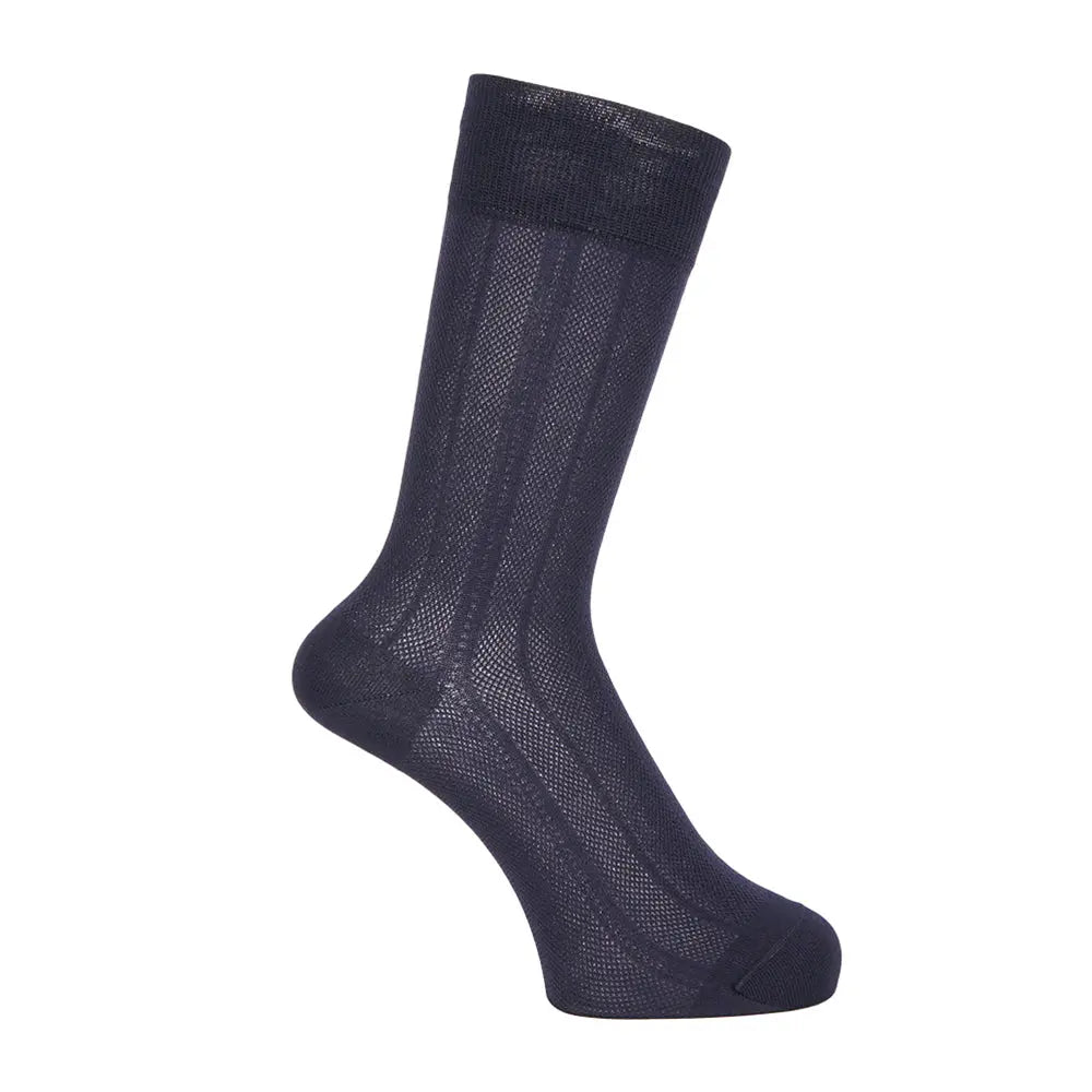Aquascutum アクアスキュータム ソックス 強撚メッシュ - ビジネスソックス Navy / 27-29 RENOWNINX ONLINE SHOP