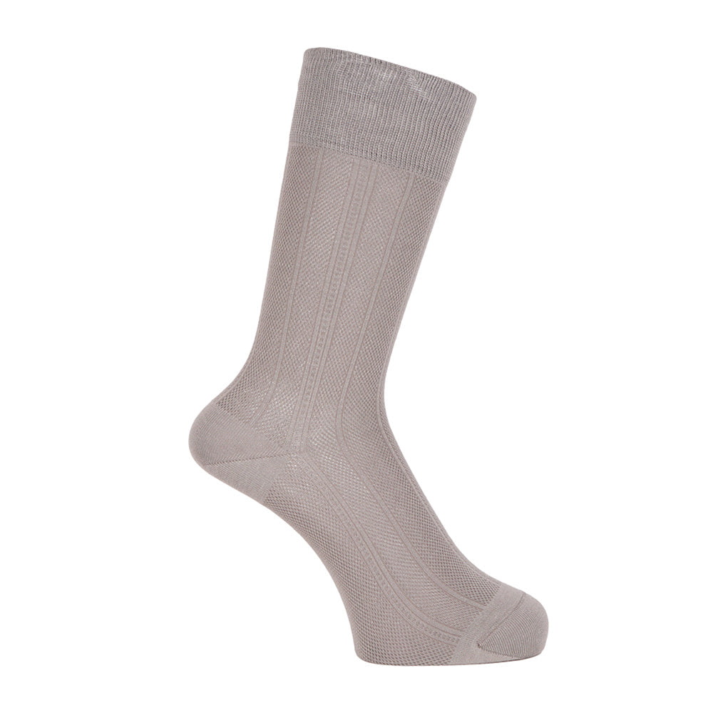 Aquascutum アクアスキュータム ソックス 強撚メッシュ - ビジネスソックス Gray / 27-29 RENOWNINX ONLINE SHOP
