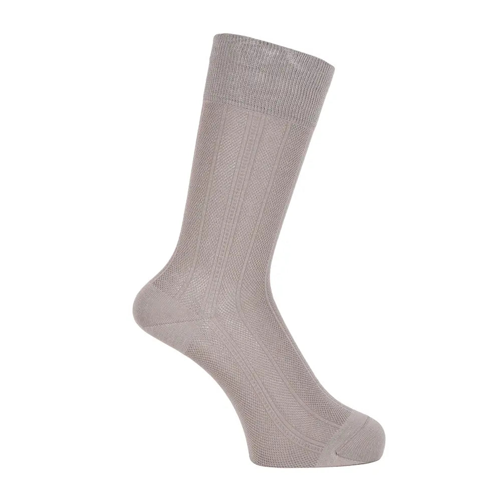 Aquascutum アクアスキュータム ソックス 強撚メッシュ - ビジネスソックス Gray / 27-29 RENOWNINX ONLINE SHOP