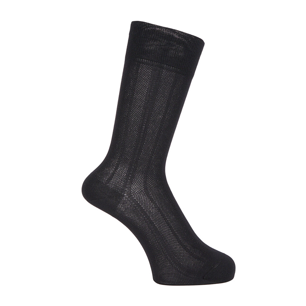 Aquascutum アクアスキュータム ソックス 強撚メッシュ - ビジネスソックス Black / 27-29 RENOWNINX ONLINE SHOP