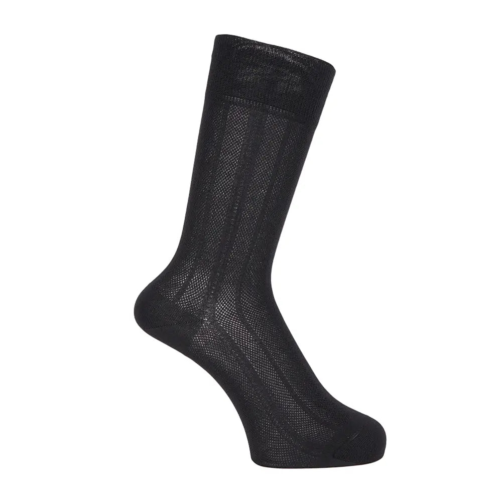 Aquascutum アクアスキュータム ソックス 強撚メッシュ - ビジネスソックス Black / 27-29 RENOWNINX ONLINE SHOP
