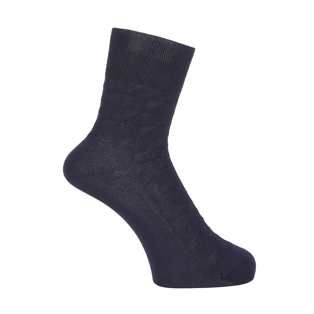 Aquascutum アクアスキュータム ソックス 強撚リンクスハーフ丈 - ビジネスソックス Navy / 25-27 RENOWNINX ONLINE SHOP