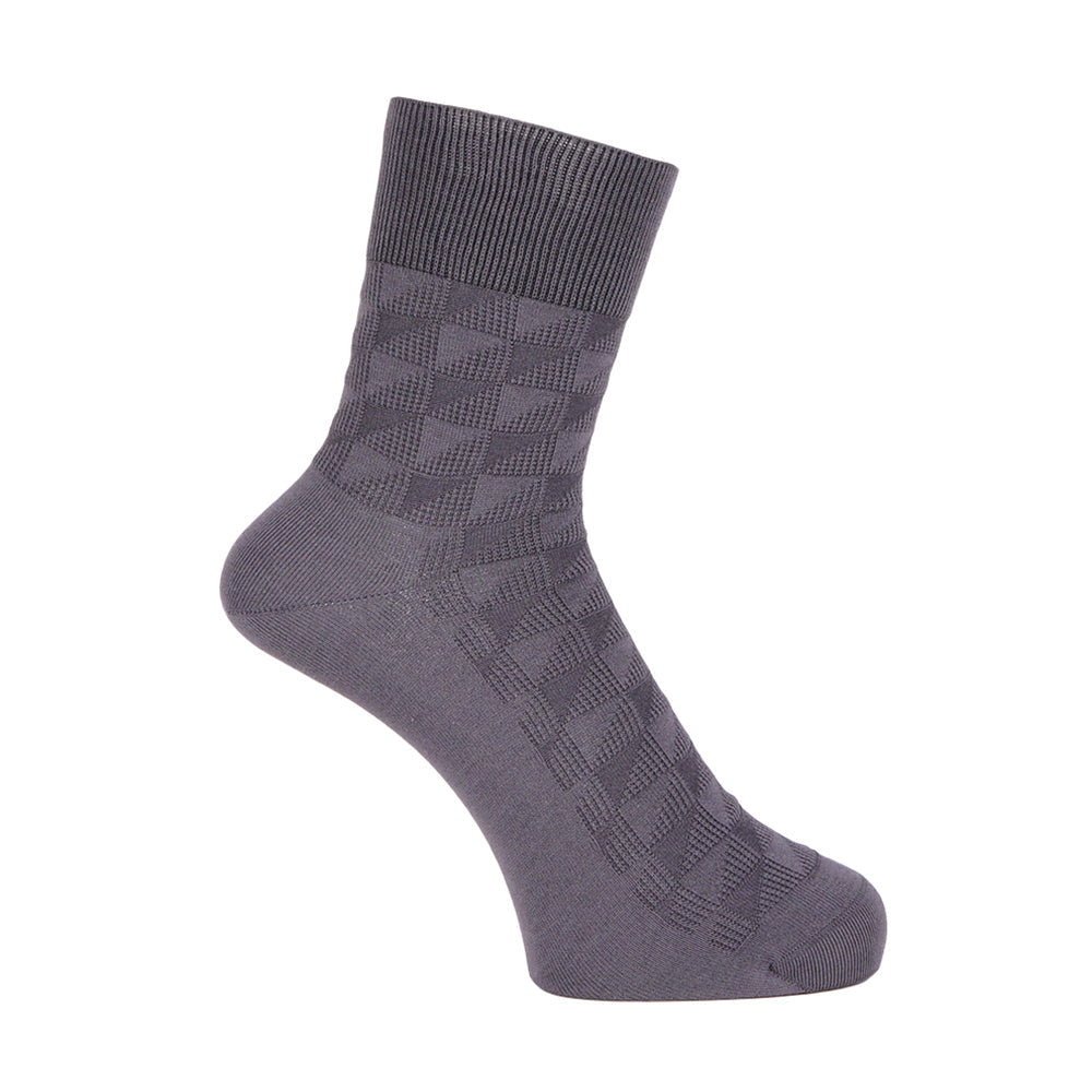 Aquascutum アクアスキュータム ソックス 強撚リンクスハーフ丈 - ビジネスソックス Gray / 25-27 RENOWNINX ONLINE SHOP