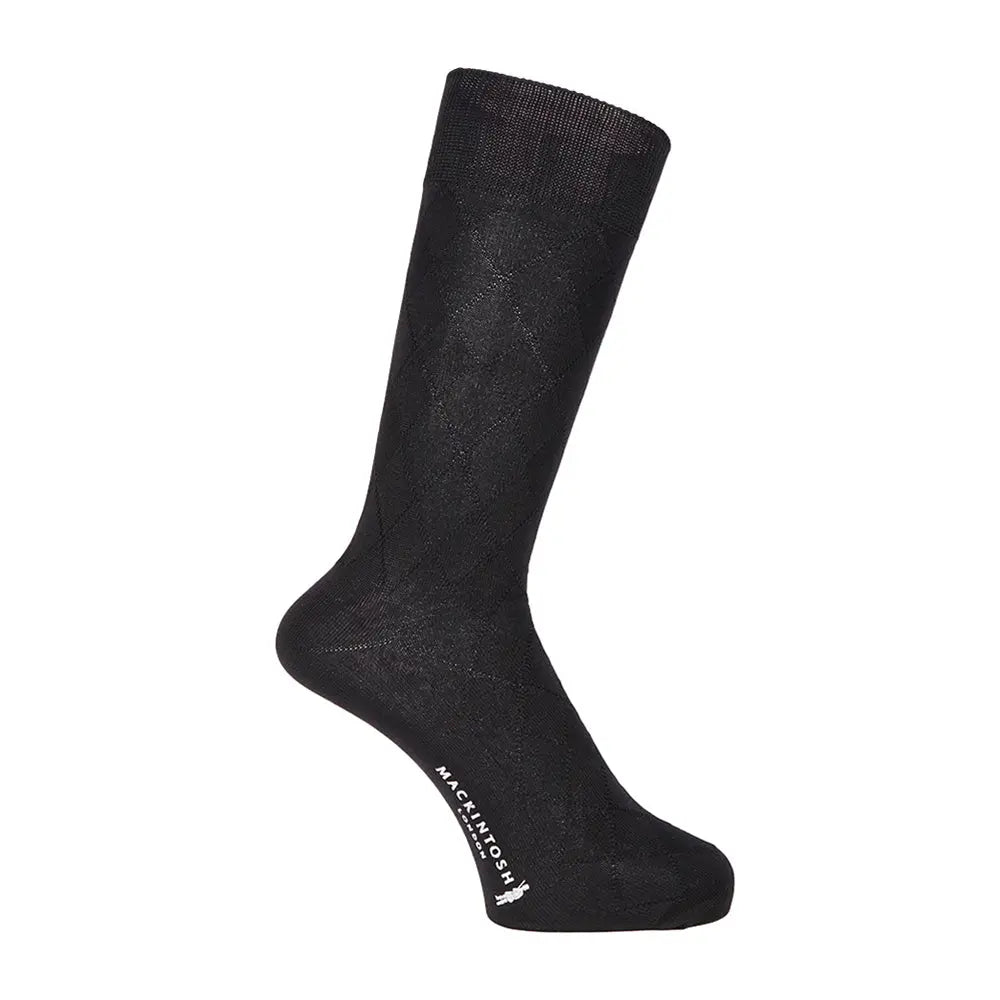 MACKINTOSH LONDON マッキントッシュ ロンドン ソックス アーガイルリンクス - ビジネスソックス Black / 25-26 RENOWNINX ONLINE SHOP