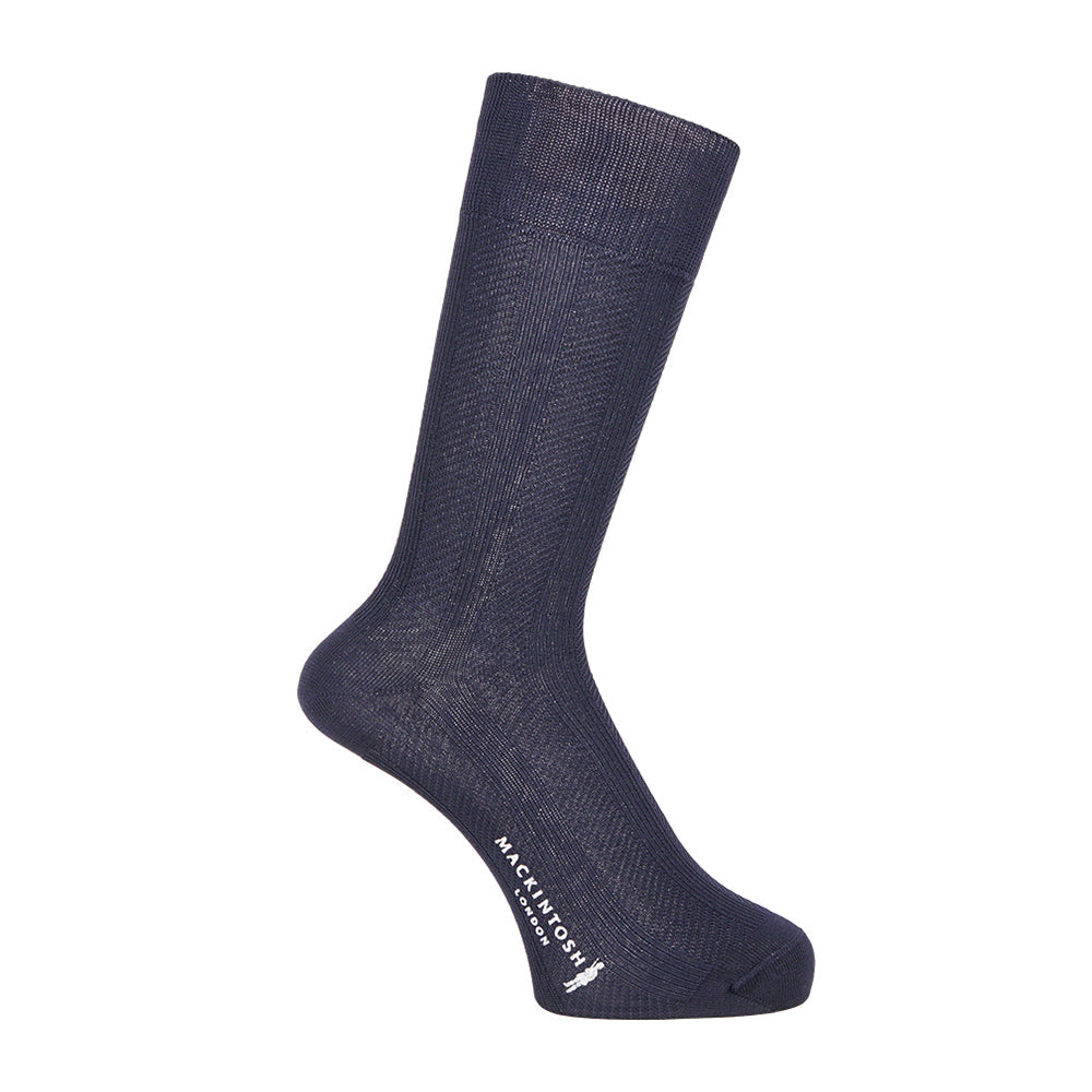 MACKINTOSH LONDON マッキントッシュ ロンドン ソックス ストライプリンクス - ビジネスソックス Navy / 25-26 RENOWNINX ONLINE SHOP