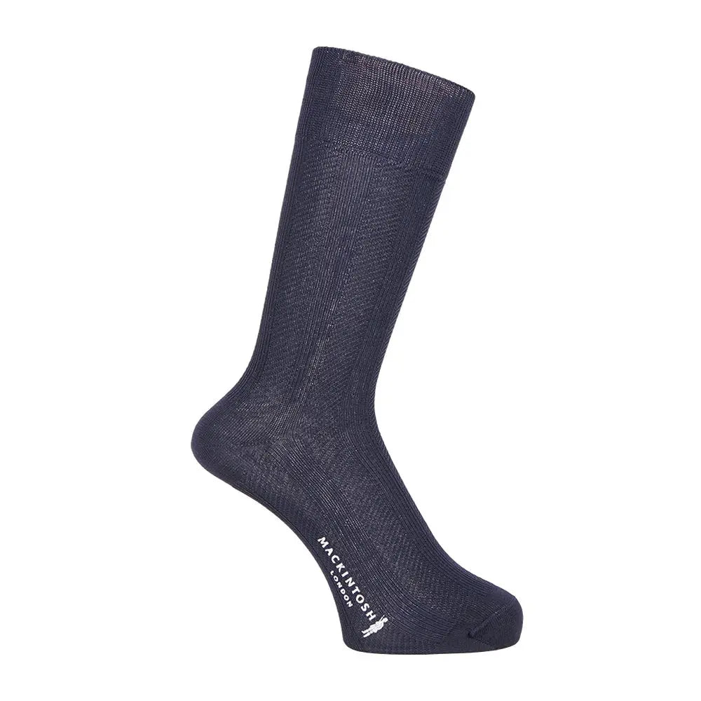 MACKINTOSH LONDON マッキントッシュ ロンドン ソックス ストライプリンクス - ビジネスソックス Navy / 25-26 RENOWNINX ONLINE SHOP