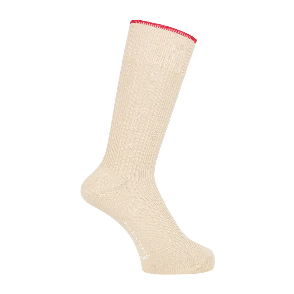 MACKINTOSH LONDON マッキントッシュ ロンドン ソックス ケーブルリンクス - カジュアルソックス Beige / 25-27 RENOWNINX ONLINE SHOP