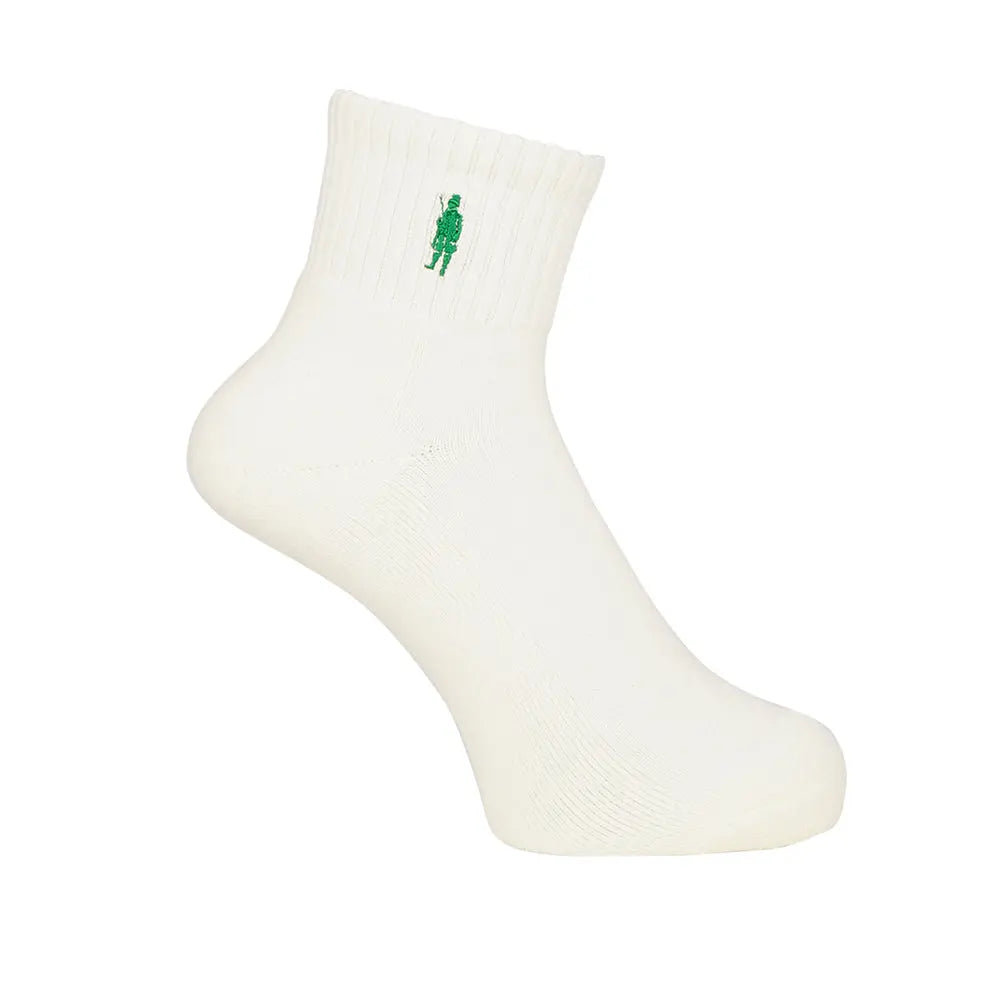 MACKINTOSH LONDON マッキントッシュ ロンドン ソックス ワンポイント刺繍パイルショート - カジュアルソックス Off White / 25-27 RENOWNINX ONLINE SHOP