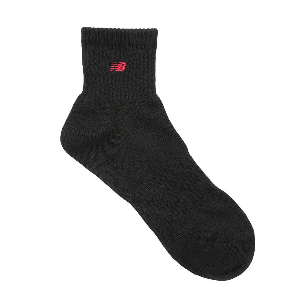 NEW BALANCE ニューバランス ソックス 無地刺繍ショート - カジュアルソックス Black / 25-27 RENOWNINX ONLINE SHOP