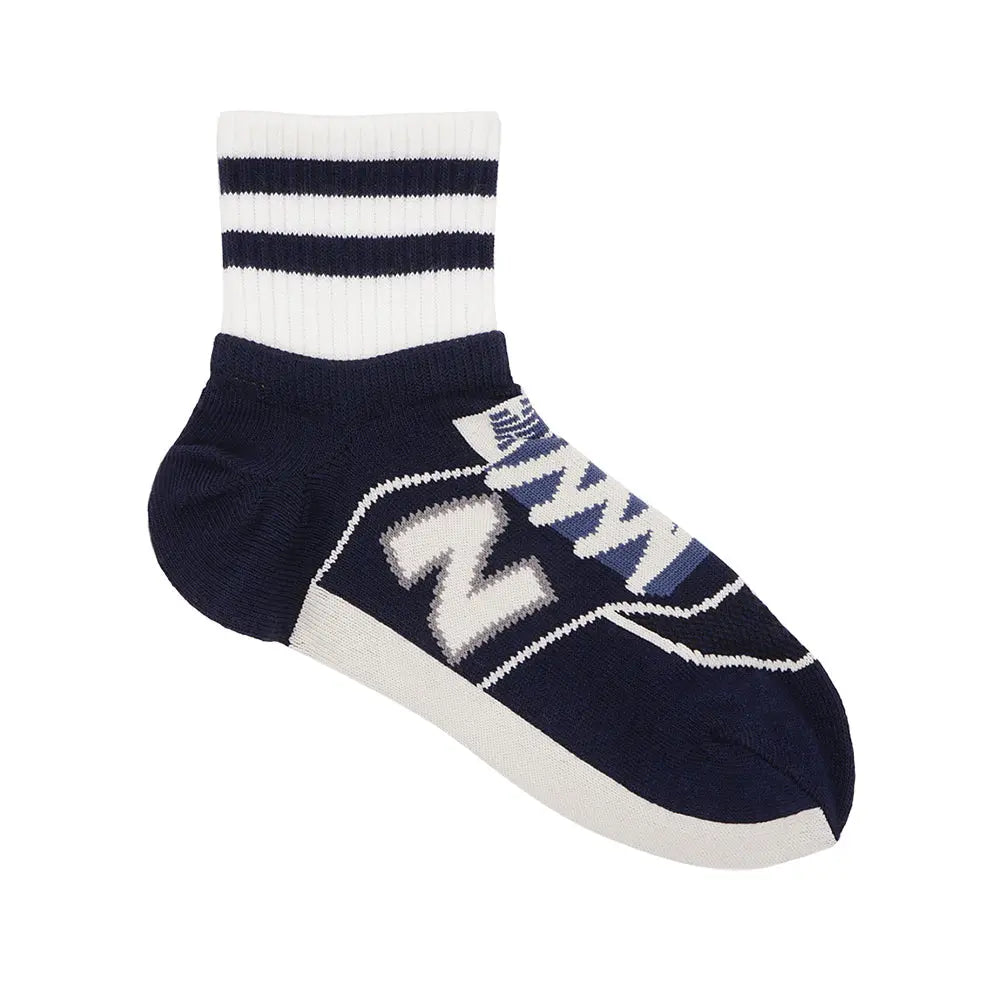 NEW BALANCE ニューバランス ソックス リブ付きボーダーショート - カジュアルソックス Navy / 25-27 RENOWNINX ONLINE SHOP