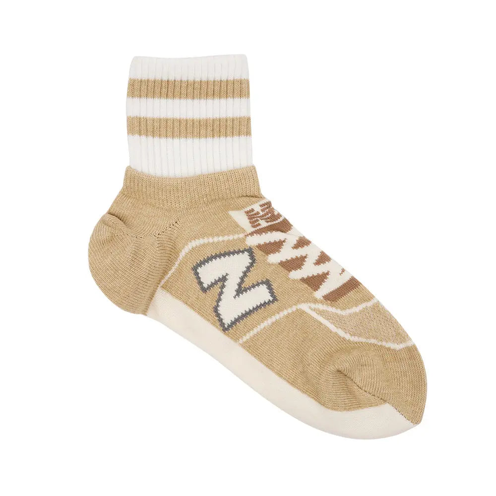 NEW BALANCE ニューバランス ソックス リブ付きボーダーショート - カジュアルソックス Brown / 25-27 RENOWNINX ONLINE SHOP