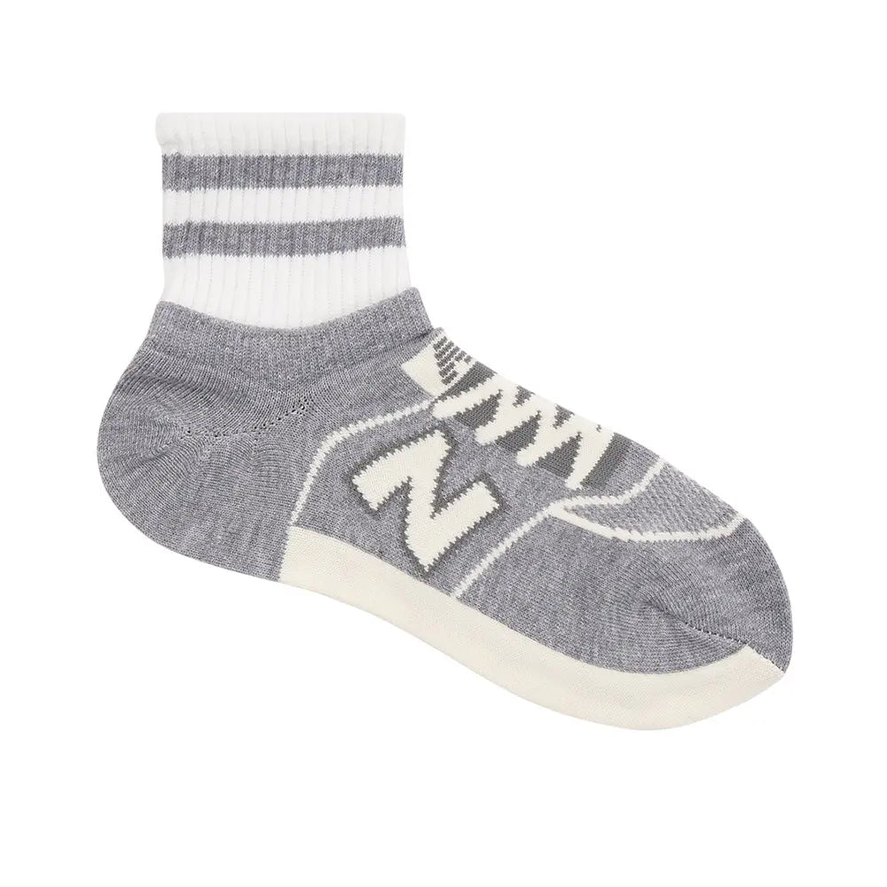 NEW BALANCE ニューバランス ソックス リブ付きボーダーショート - カジュアルソックス Light Gray / 25-27 RENOWNINX ONLINE SHOP