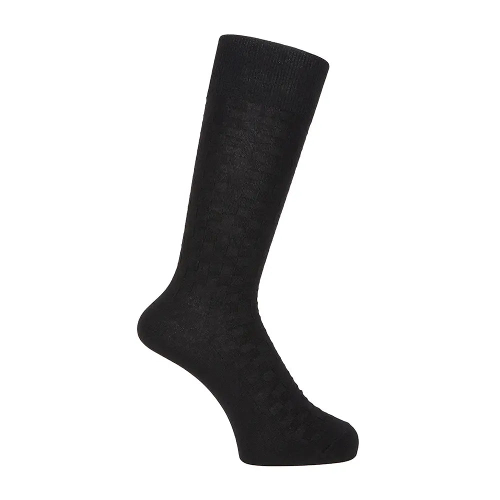 Aquascutum アクアスキュータム ニューライン ソックス タフストレッチクロスブロック - ビジネスソックス Black / 25-27 RENOWNINX ONLINE SHOP